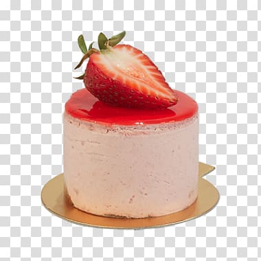 Strawberry Mousse Cheesecake Bavarian cream, strawberry transparent background PNG clipart