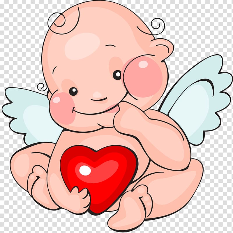 Valentine\'s Day Heart , cupid transparent background PNG clipart