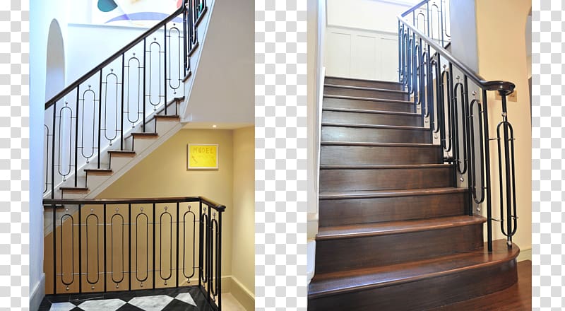 Stairs Handrail Guard rail Wrought iron House, stairs transparent background PNG clipart
