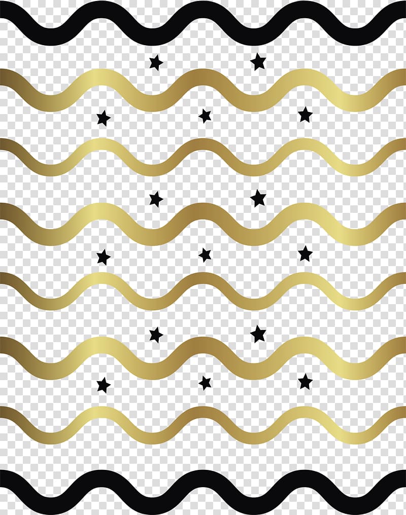 gold curly frame illustration, Gold, Golden wave stripes transparent background PNG clipart