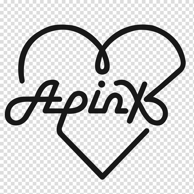 black text , Apink Logo K-pop Korean idol, kpop transparent background PNG clipart