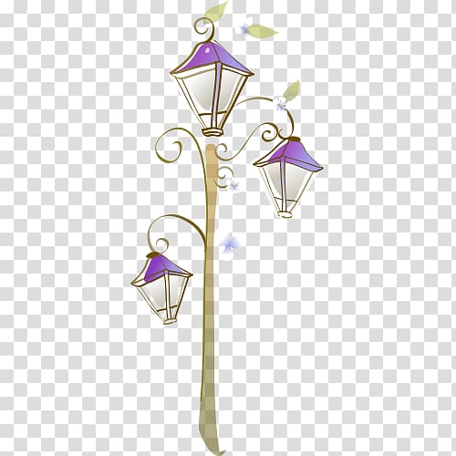 Street light u8857u8defu706f Illustration, Hand-painted street light transparent background PNG clipart