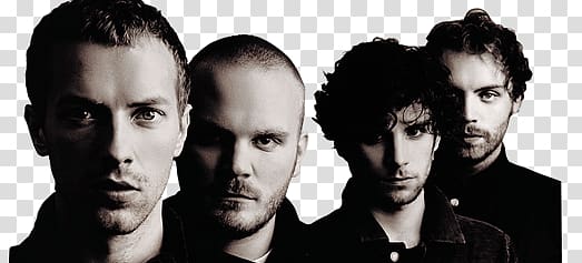 male band illustratio n, Coldplay Faces transparent background PNG clipart