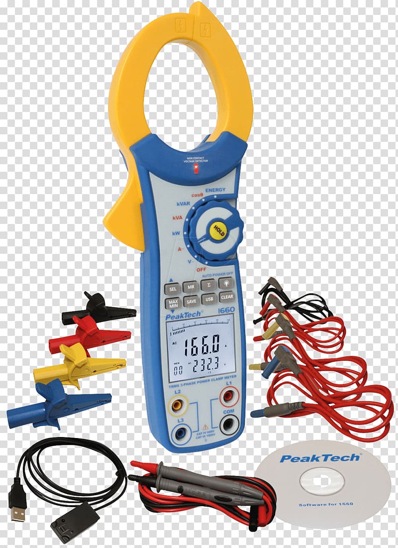 Current clamp Alternating current Power factor Three-phase electric power, Clamp transparent background PNG clipart