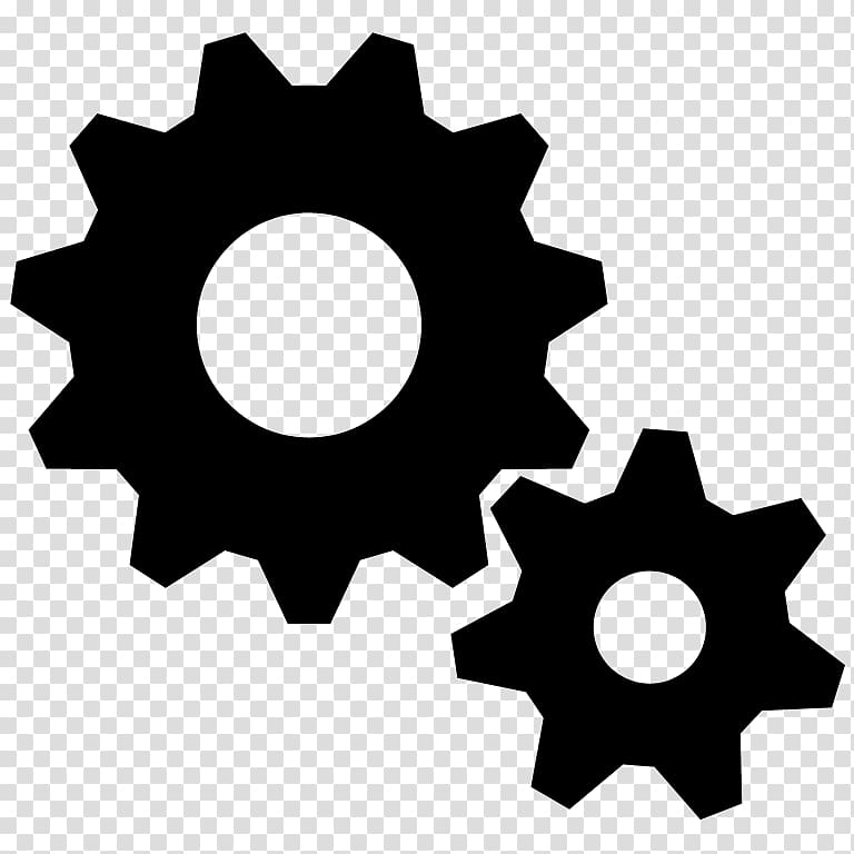 Black gear Computer Icons , yellow gear transparent background PNG clipart