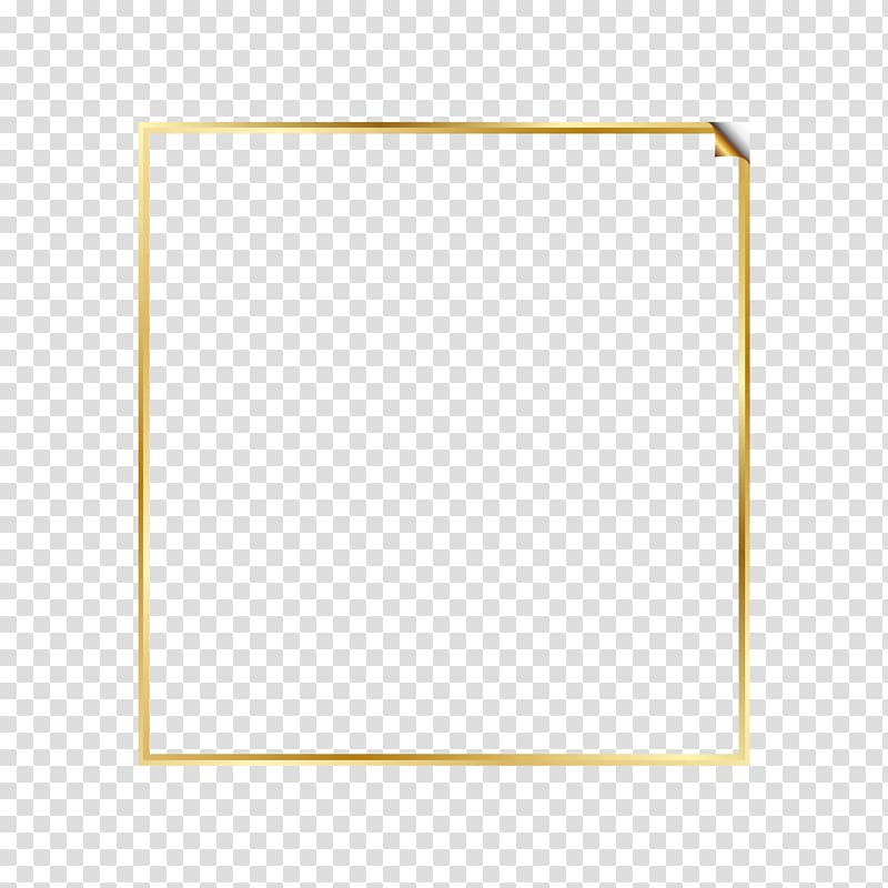golden line frame transparent background PNG clipart