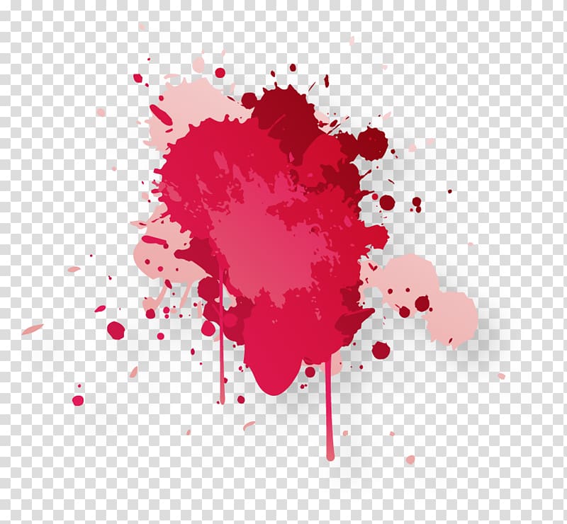 pink and red paint stain , Brush Ink, Red watercolor ink droplets transparent background PNG clipart