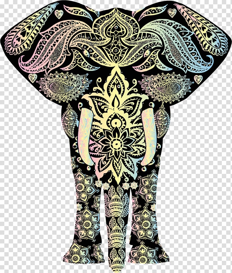 Save the Elephants Ornament , pastel flower transparent background PNG clipart