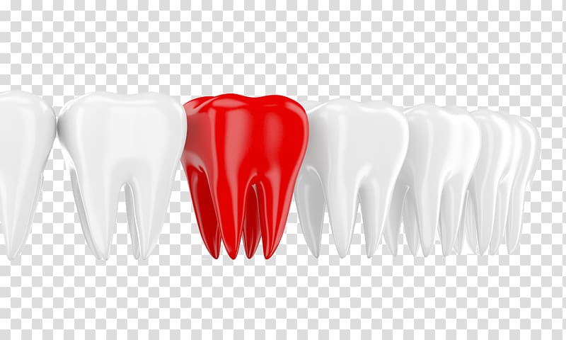 Tooth Red Dentistry White Mouth, White and red teeth transparent background PNG clipart