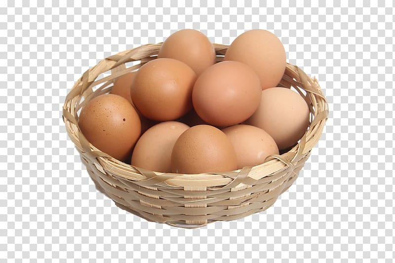 Duck Chicken Egg in the basket Breakfast, egg transparent background PNG clipart