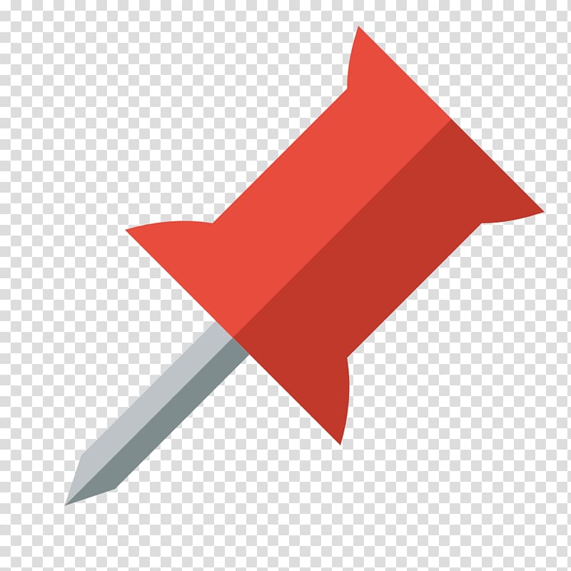 red push pin , triangle line wing, Pin transparent background PNG clipart