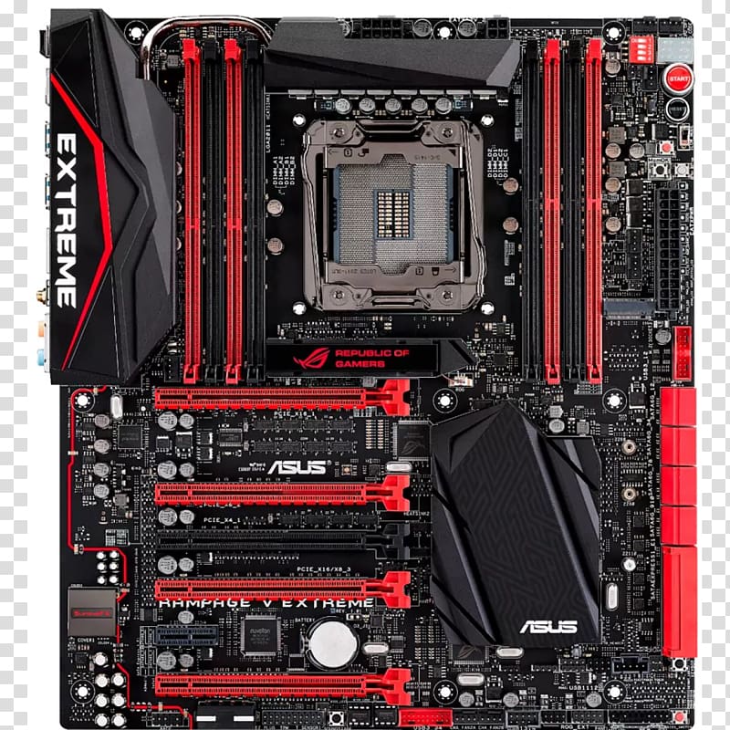 Intel X99 Motherboard LGA 2011 ASUS, intel transparent background PNG clipart