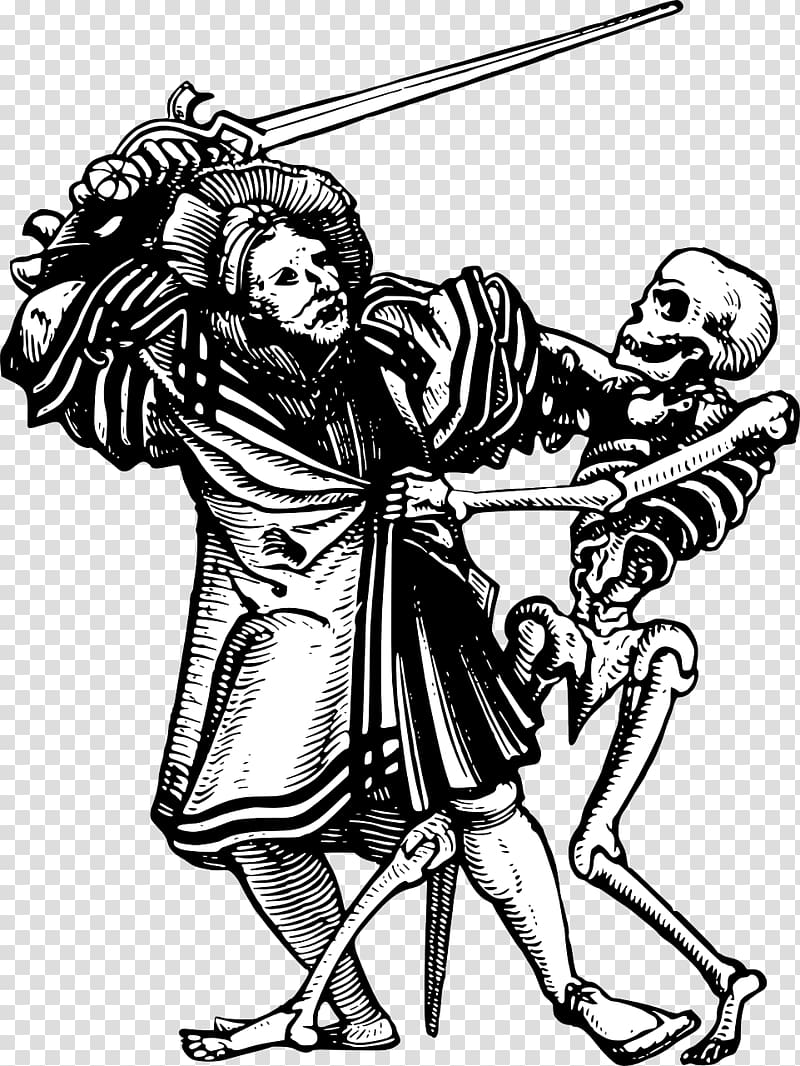 The Kiss of Death Danse Macabre Santa Muerte, middle age transparent background PNG clipart