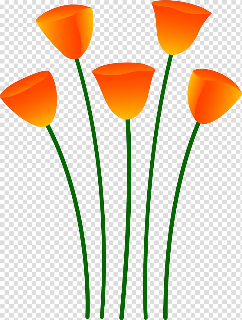 Flower Poppy Orange , Orange Flower transparent background PNG clipart