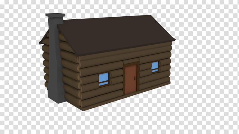Low poly Log cabin 3D computer graphics Pixel art Shading, low poly transparent background PNG clipart