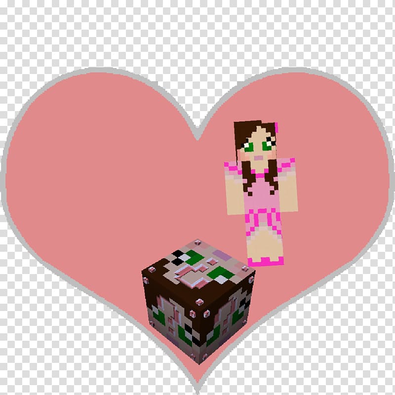 Heart Pink M, blackstone block transparent background PNG clipart
