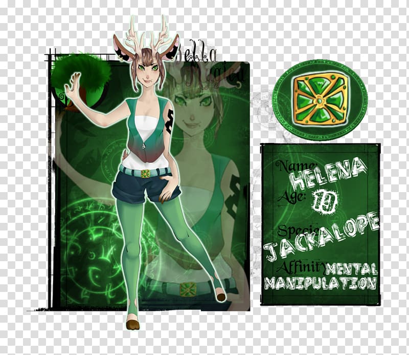 Poster Logo Green Banner Brand, jackalope transparent background PNG clipart