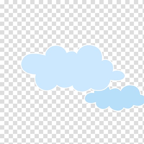 two blue-and-white clouds illustration, Cloud Sky White Icon, Clouds transparent background PNG clipart