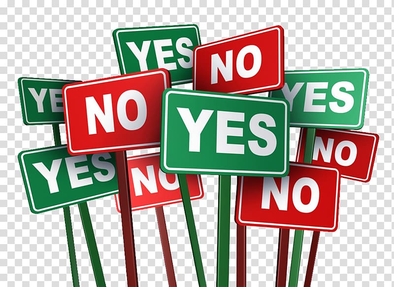 red and green signages , Yes and no Yes–no question Tarot English, YES,NO transparent background PNG clipart