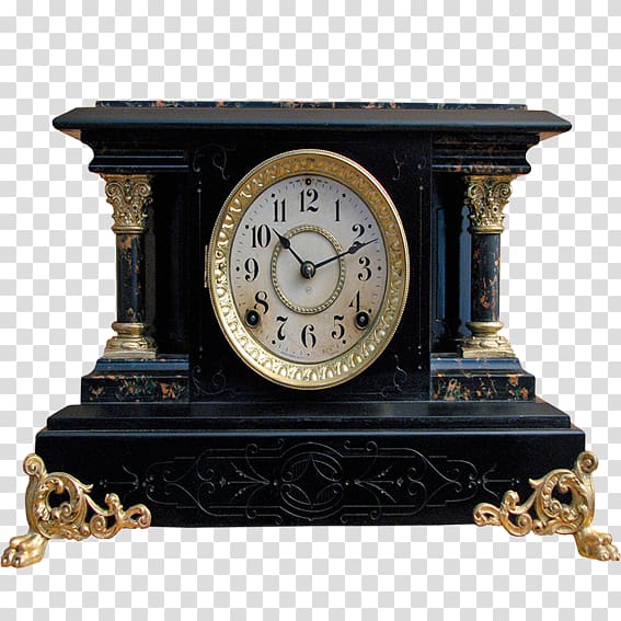 Table Alarm clock Mantel clock Antique, Classic black alarm clock transparent background PNG clipart