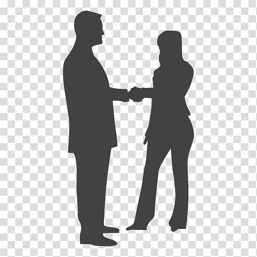 Silhouette Handshake, shake hands transparent background PNG clipart