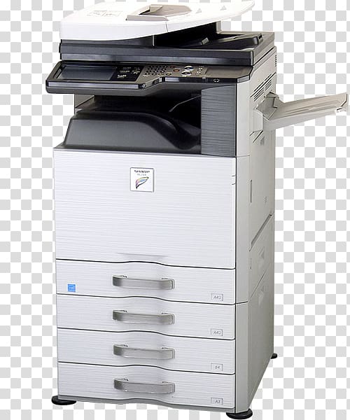 Multi-function printer copier Sharp Corporation scanner, printer transparent background PNG clipart