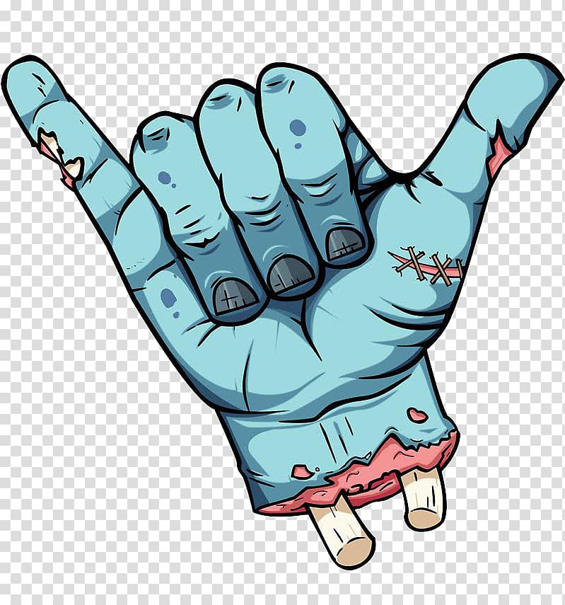 Shaka sign Sticker Zombie, others transparent background PNG clipart
