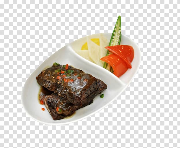 Spare ribs Black pepper Beef Pepper steak, Black Pepper Beef Rib transparent background PNG clipart