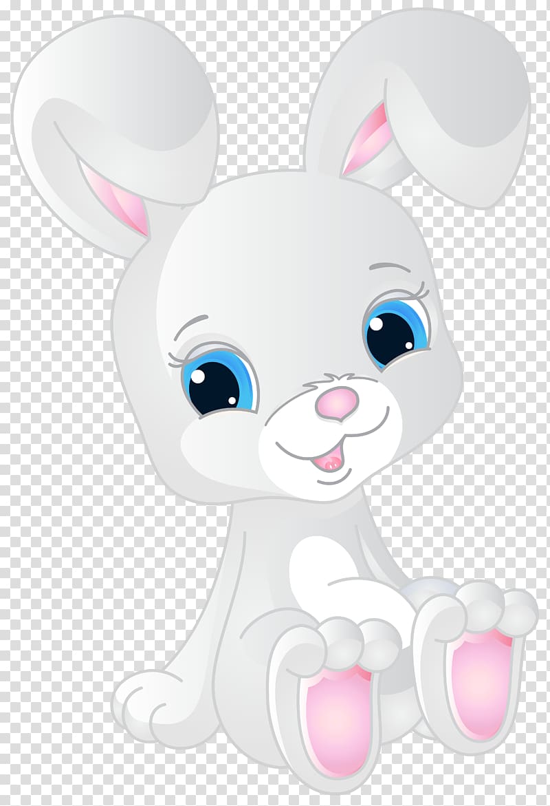 white and pink rabbit illustration, Lossless compression file formats Computer file, Cute Bunny transparent background PNG clipart