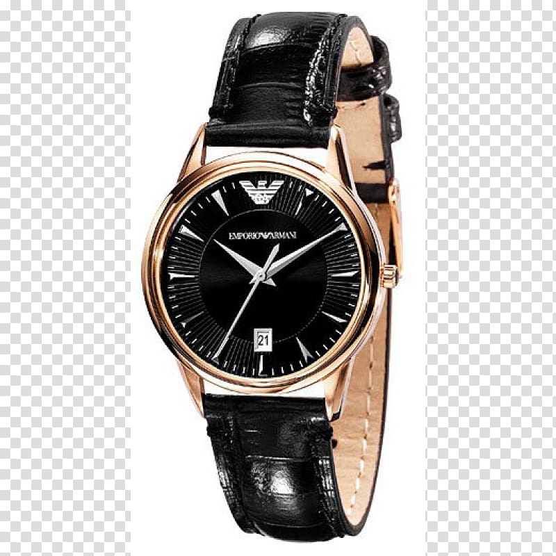 Armani Watch strap Fashion Quartz clock, Giorgio Armani transparent background PNG clipart