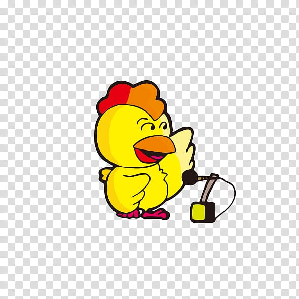 Chicken Chinese zodiac Cartoon, Singing chick transparent background PNG clipart