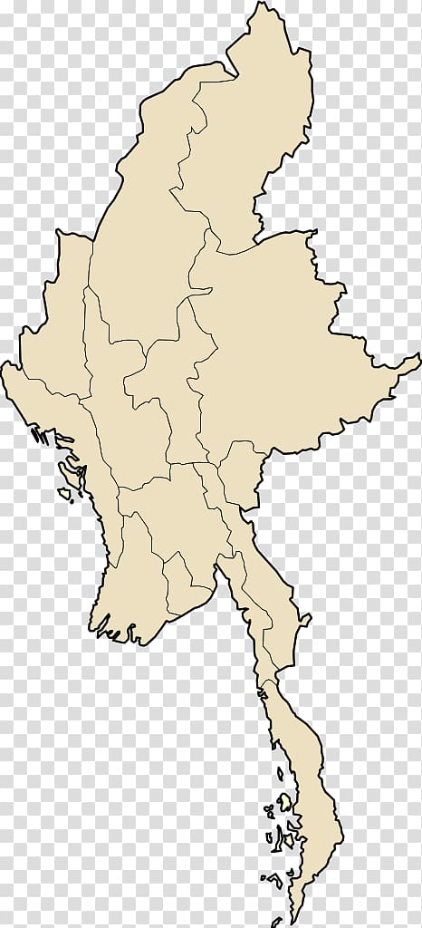 Yangon International Airport Mandalay Administrative divisions of Myanmar Blank map, map transparent background PNG clipart