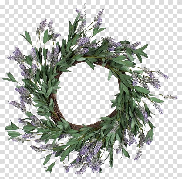 Wreath Christmas decoration Garland Twig, lavender transparent background PNG clipart