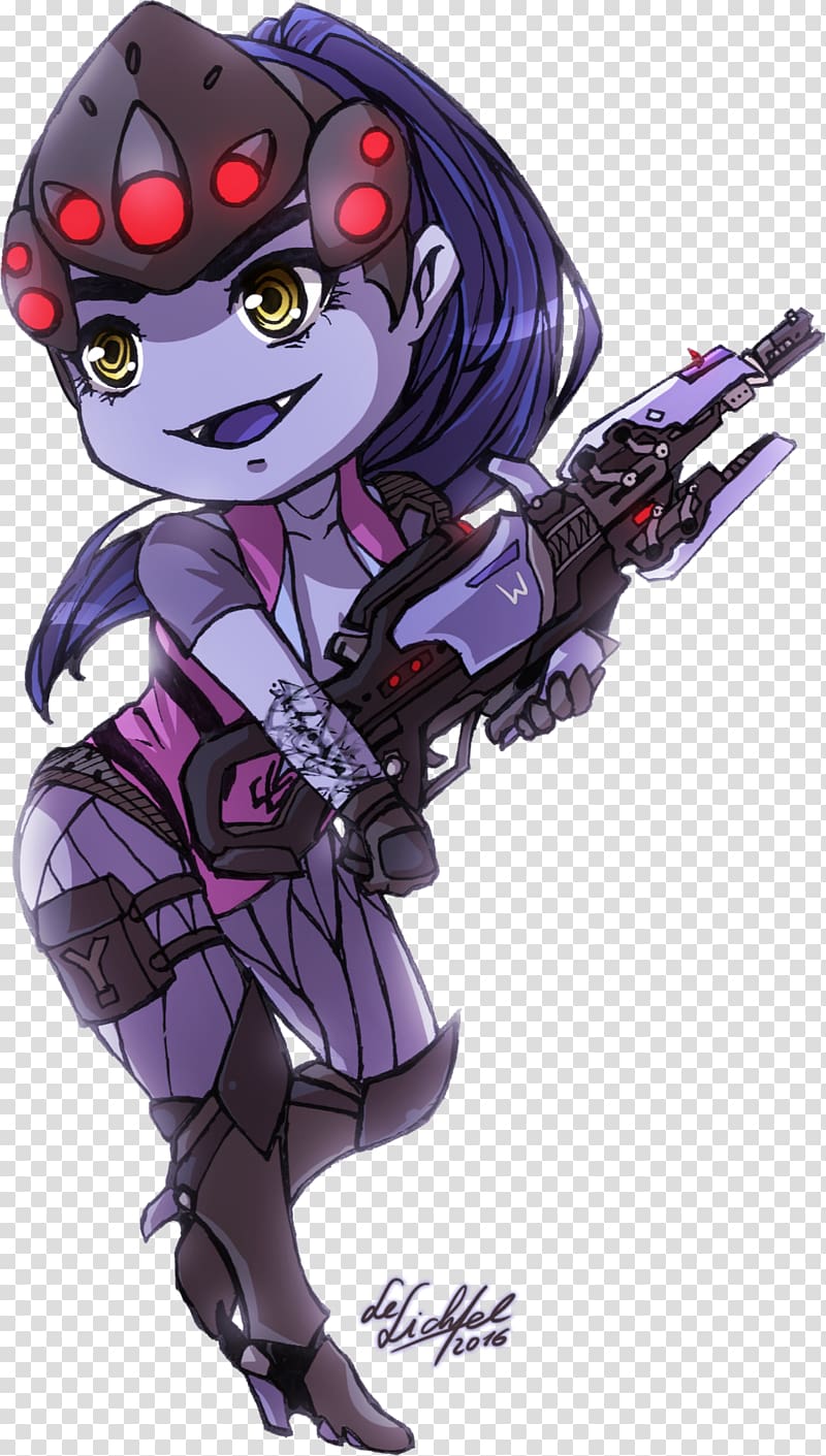 Overwatch Widowmaker Chibi Anime Drawing, overwatch transparent background PNG clipart