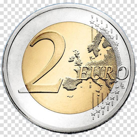2 euro coin Euro coins 2 euro commemorative coins, euro transparent background PNG clipart