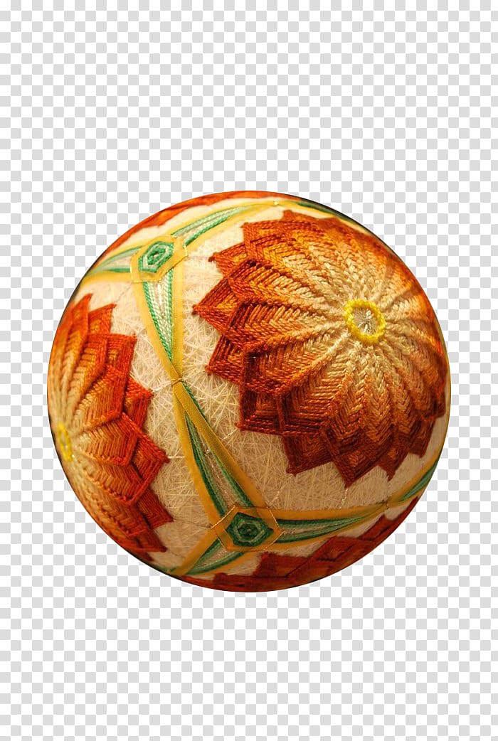 Japan Temari Qiuyuan Gourd Kemari, Sunflower Temari ball transparent background PNG clipart