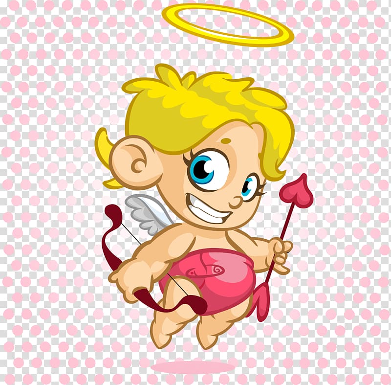 Cupid Cartoon Illustration, Cupid transparent background PNG clipart