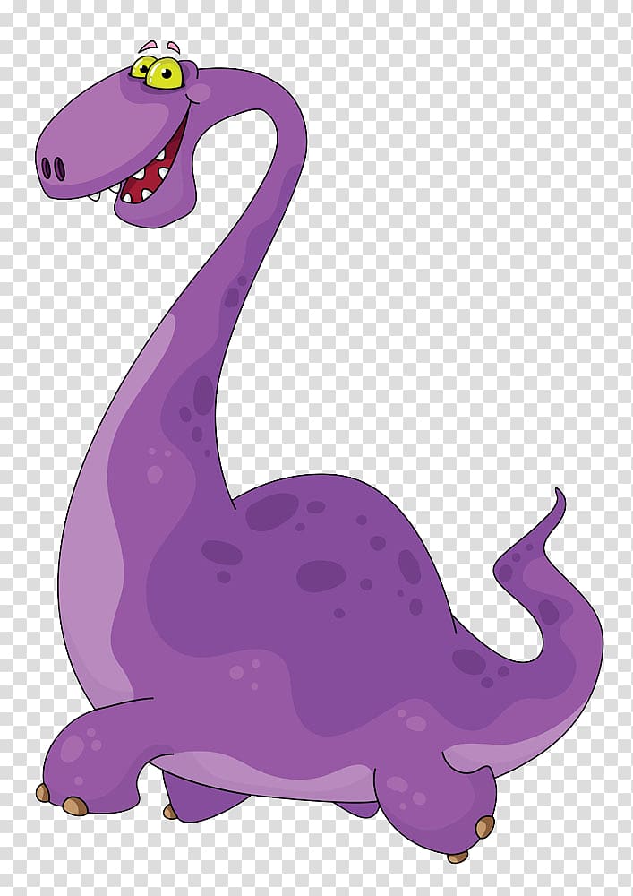 cute cartoon purple dinosaur