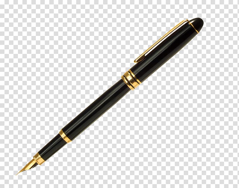 black and gold fountain pen, Fountain pen Bic Ballpoint pen Pencil, pen transparent background PNG clipart