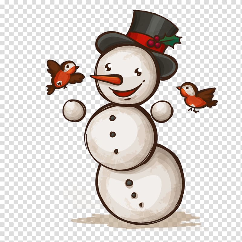 Christmas card New Year card Christmas tree , Christmas snowman transparent background PNG clipart