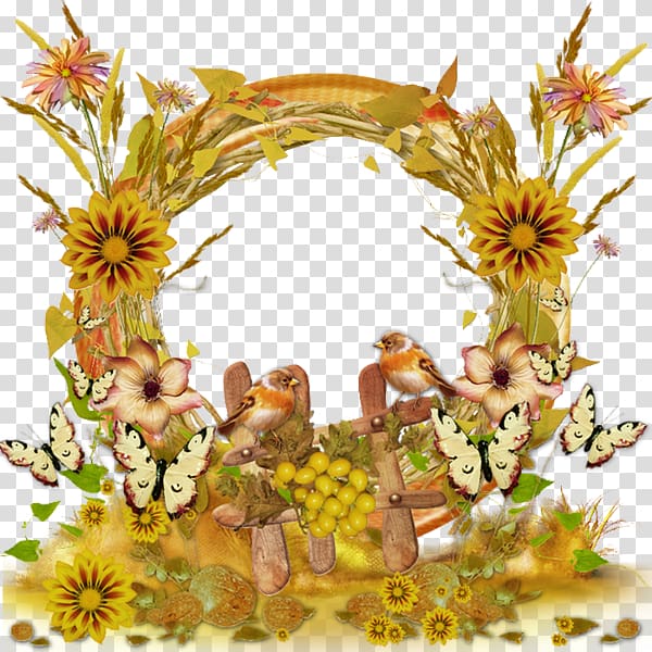 Flower, Flowers and wheat border transparent background PNG clipart