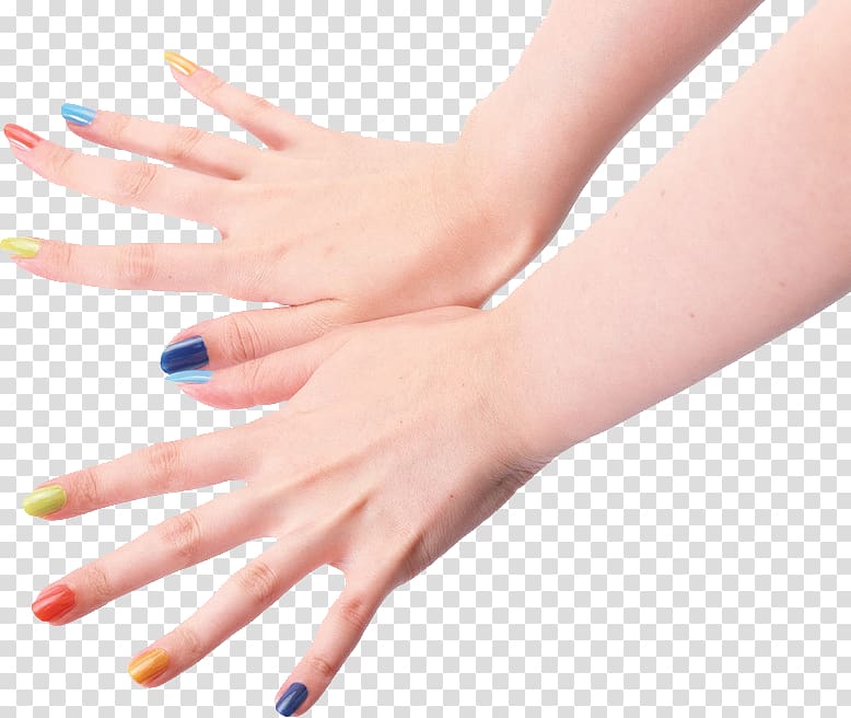 Sunscreen Hand Nail polish Digit, Hand nail polish transparent background PNG clipart