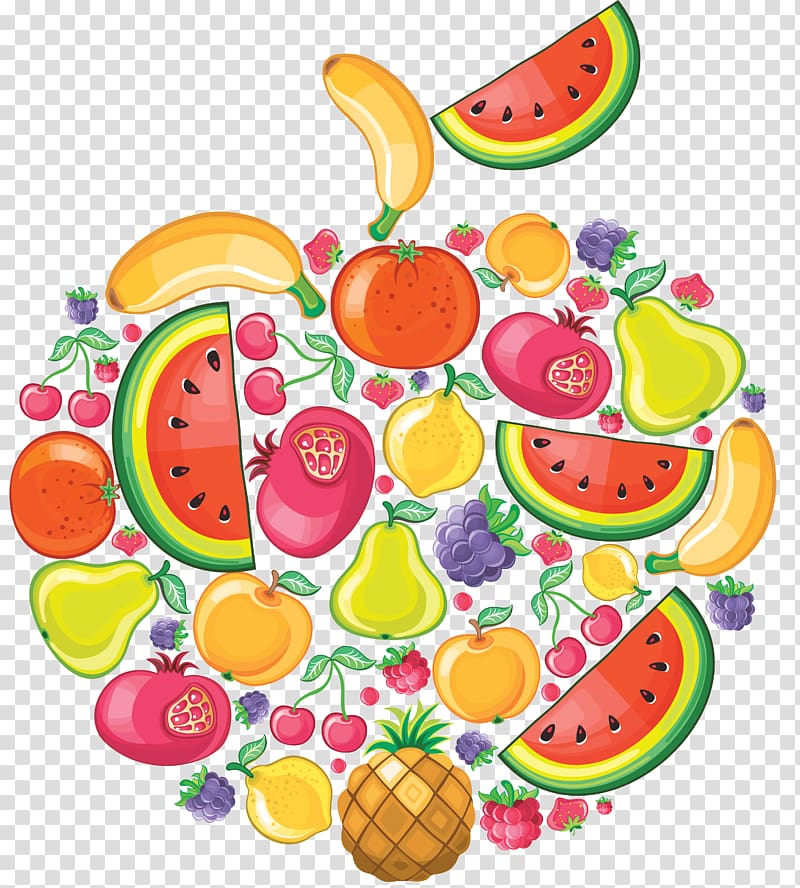 Healthy diet Healthy eating pyramid Health food, mix fruit transparent background PNG clipart