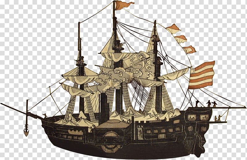Brigantine Galleon Caravel Fluyt, Ship transparent background PNG clipart