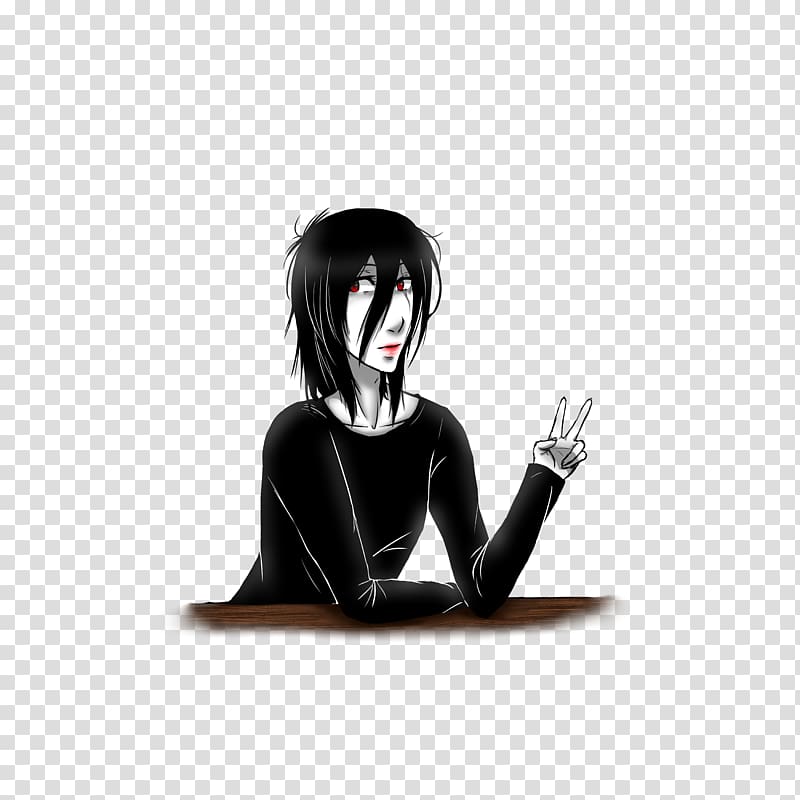 Cartoon Black hair Character, Late Night transparent background PNG clipart