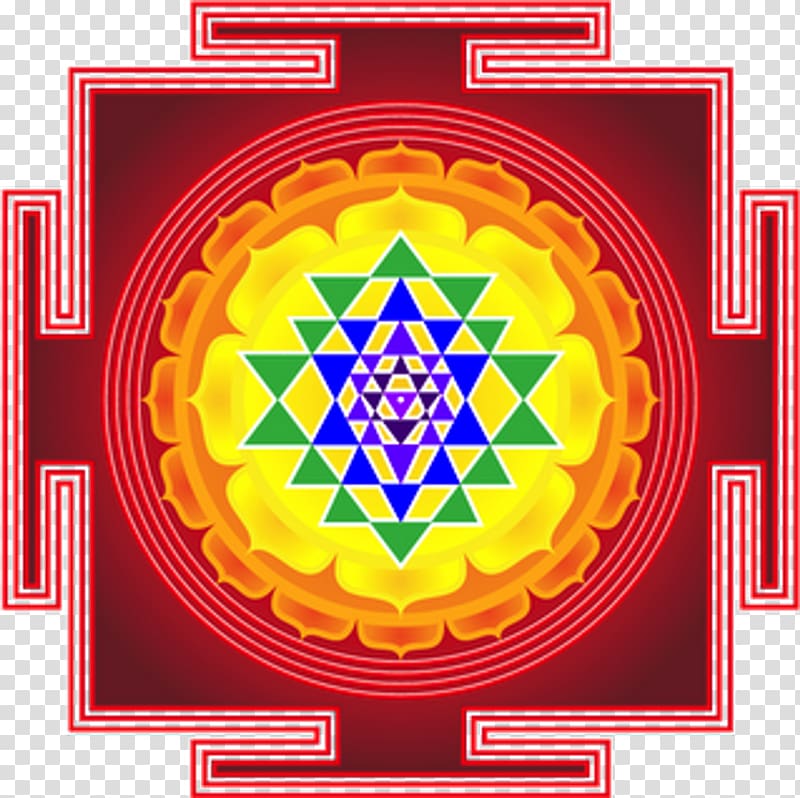 Lakshmi Ganesha Sri Yantra Mandala, Sri Yantra transparent background PNG clipart