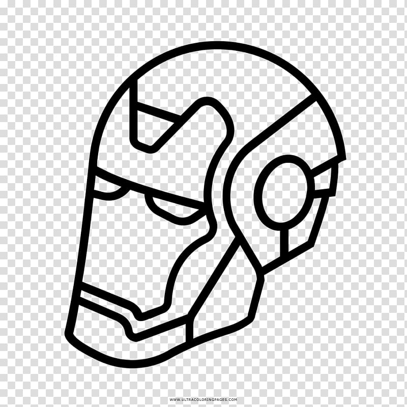 Iron Man Drawing Black and white Mask, mascara transparent background PNG clipart