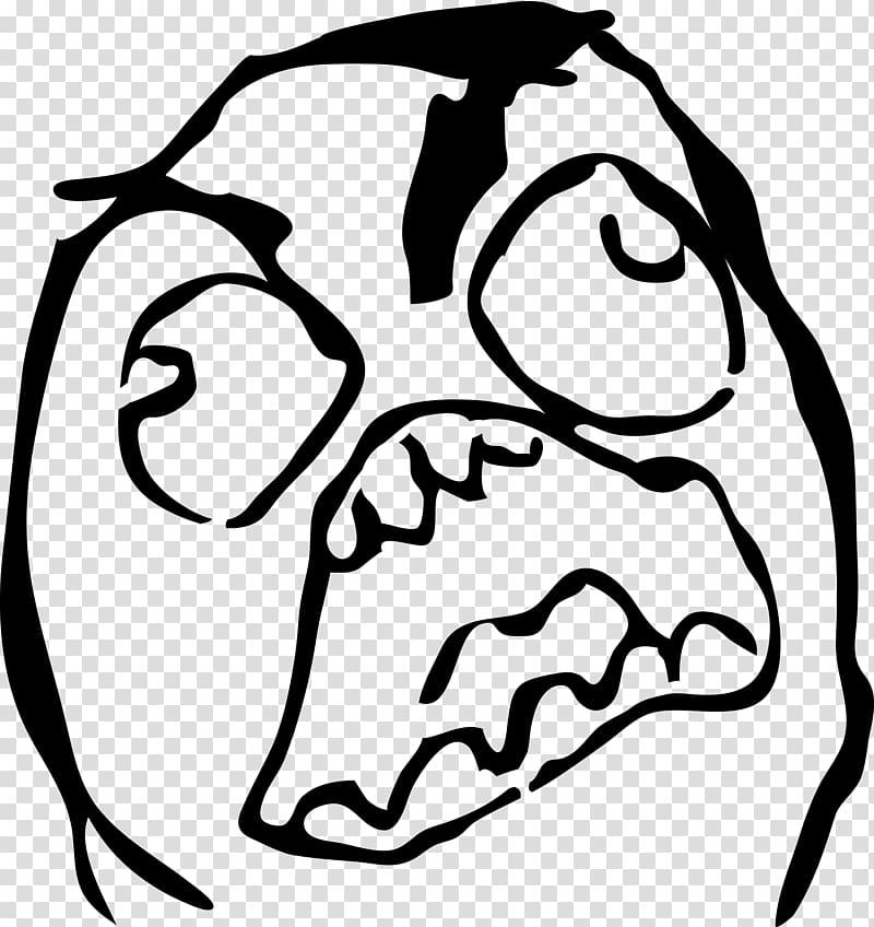 Trollface Internet troll Rage comic Sadness, meme, white, face png