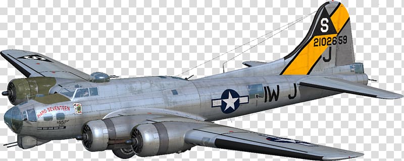 Boeing B-17 Flying Fortress Radio-controlled aircraft Airplane Fighter aircraft, airplane transparent background PNG clipart