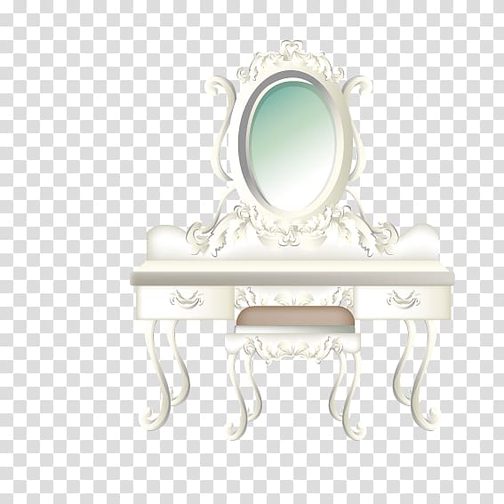 Rectangle, White dressing table mirror transparent background PNG clipart